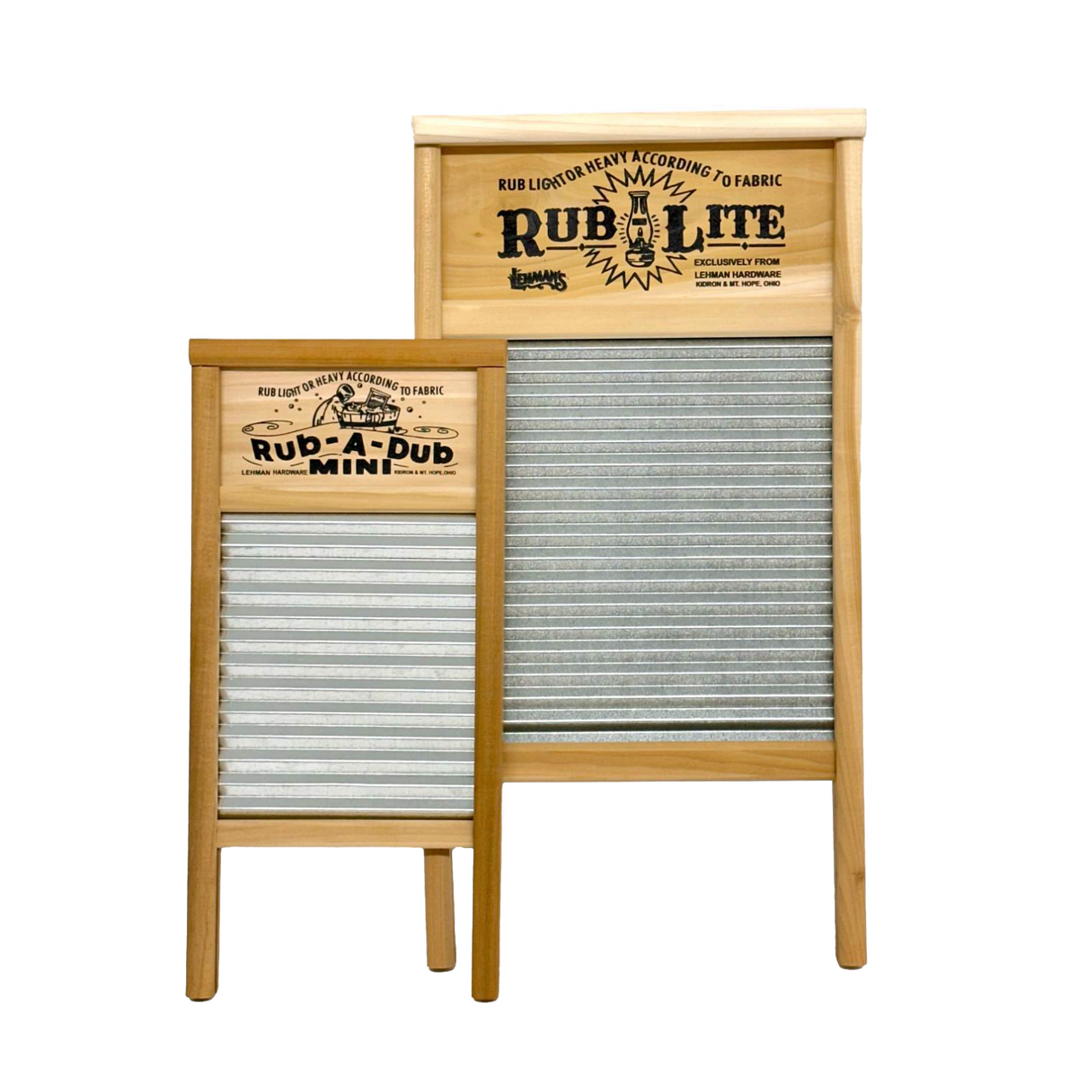 Lehman's Mini Galvanized Wavy Washboard