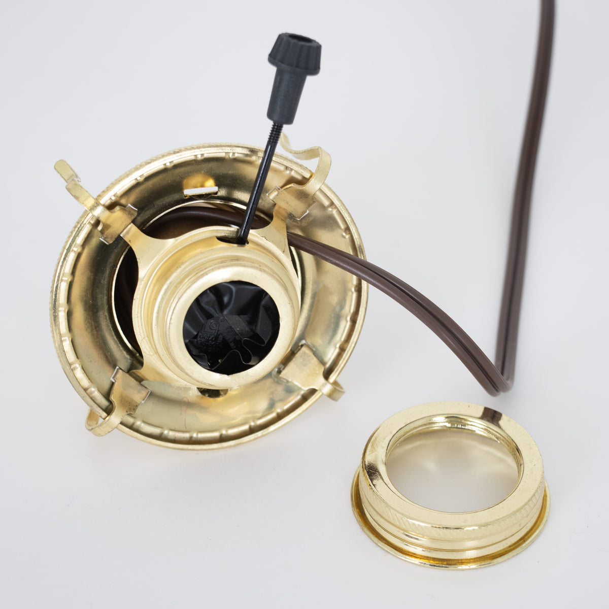 Brass Plated Electrified Burner for Oil Lamps - #2