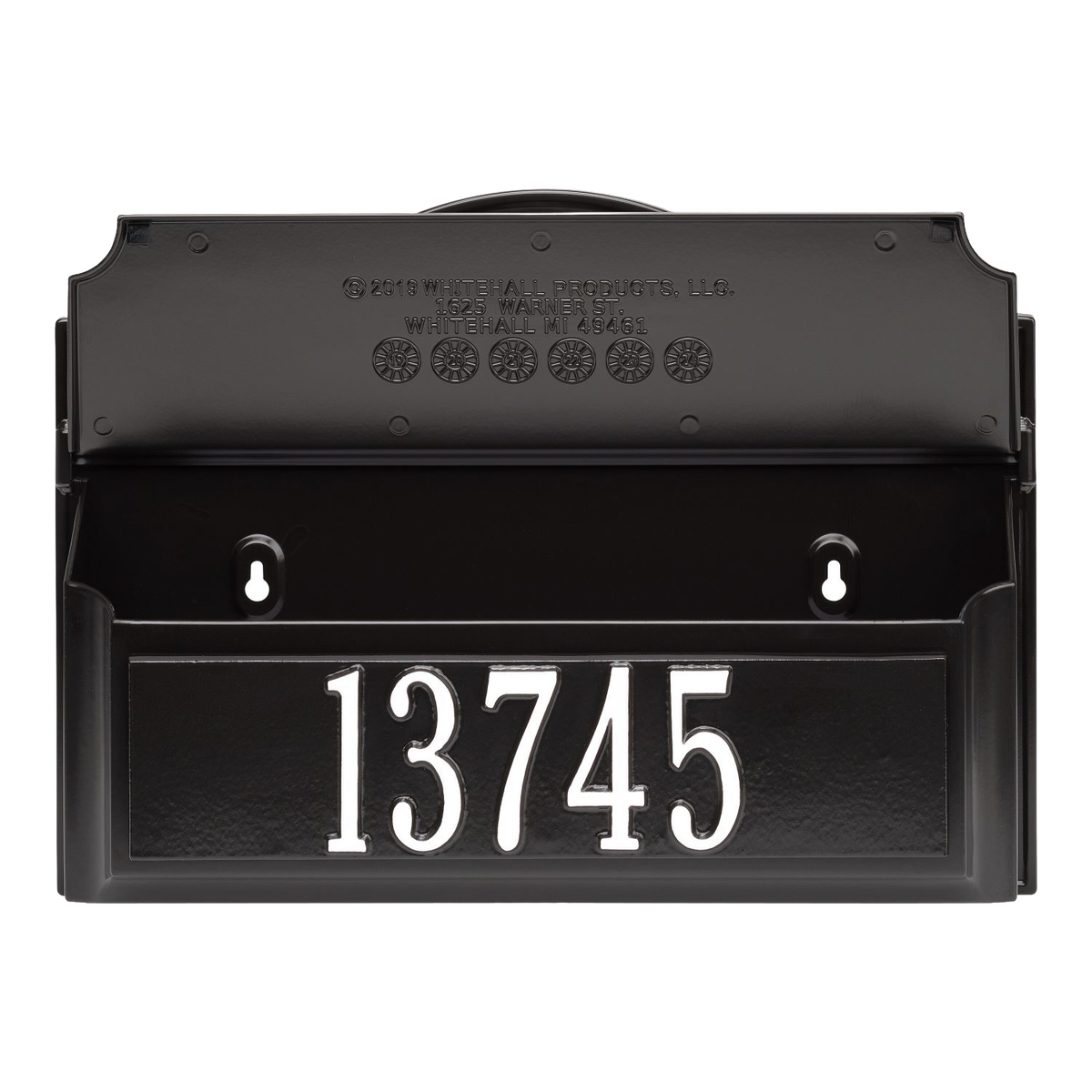 Whitehall Custom Wall Mount Mailbox - Black/White