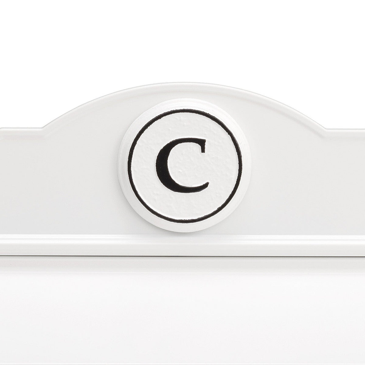 Whitehall Custom Wall Mount Mailbox - White/Black