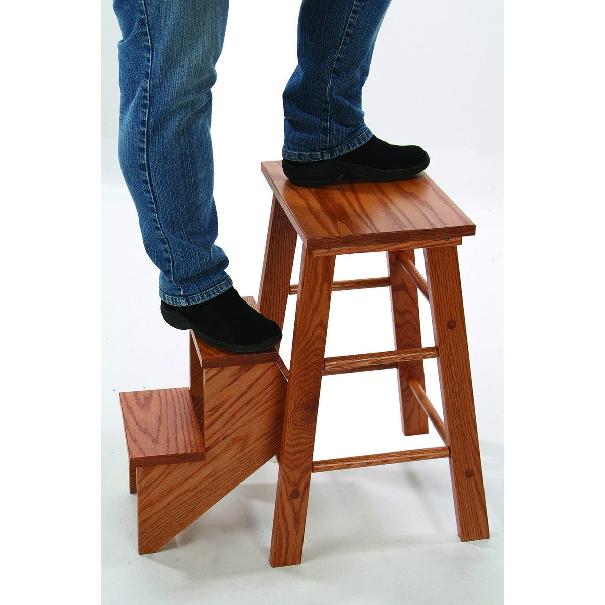 Handcrafted Solid Oak Step Stool