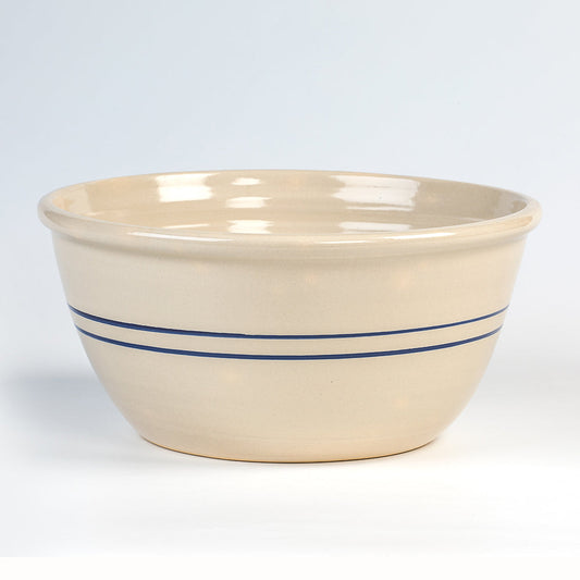 16" Heritage Blue Stripe Stoneware Mixing Bowl