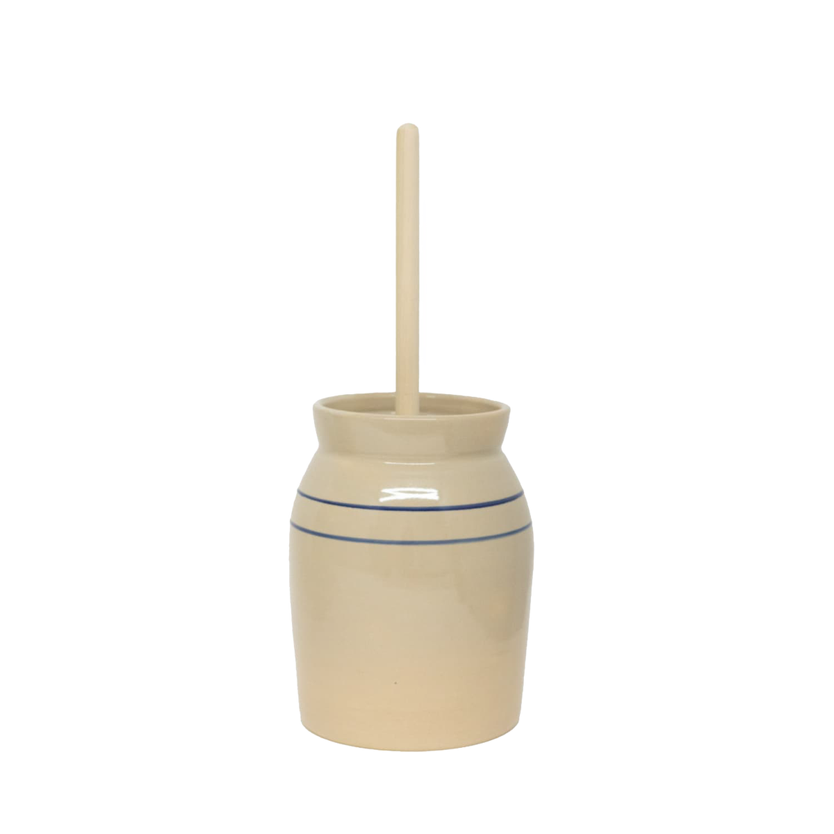 Hand-Turned Pottery Butter Churn