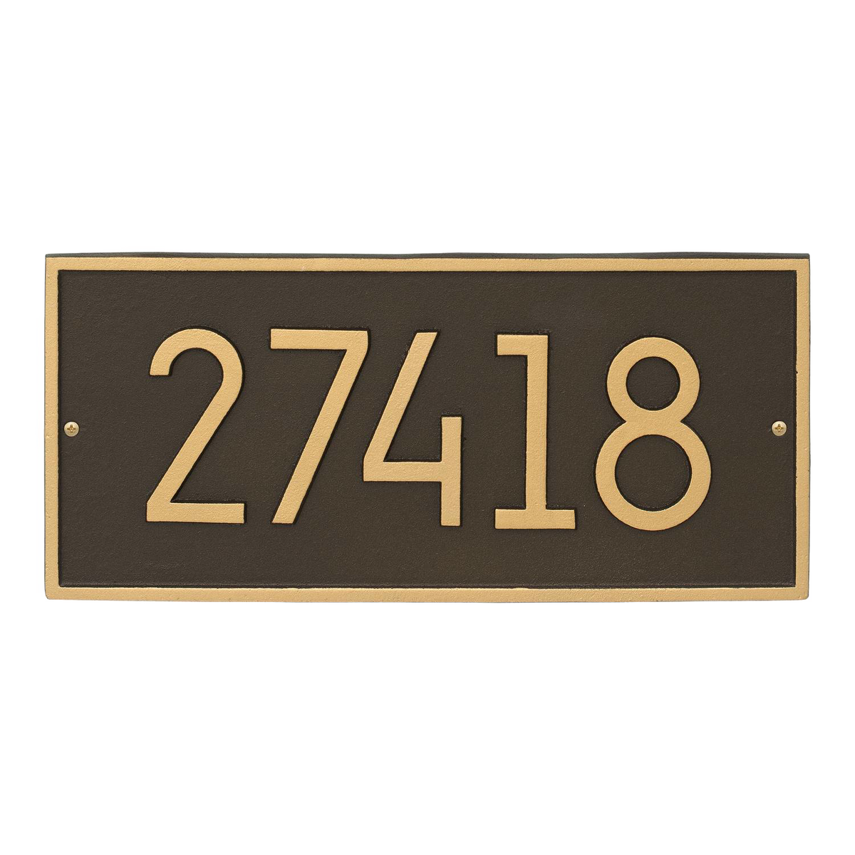 Whitehall Modern Custom Wall Plaque - Aged Bronze