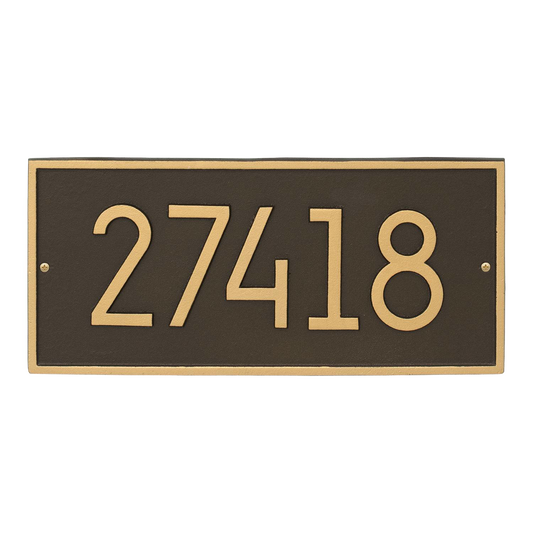 Whitehall Modern Custom Wall Plaque - Aged Bronze