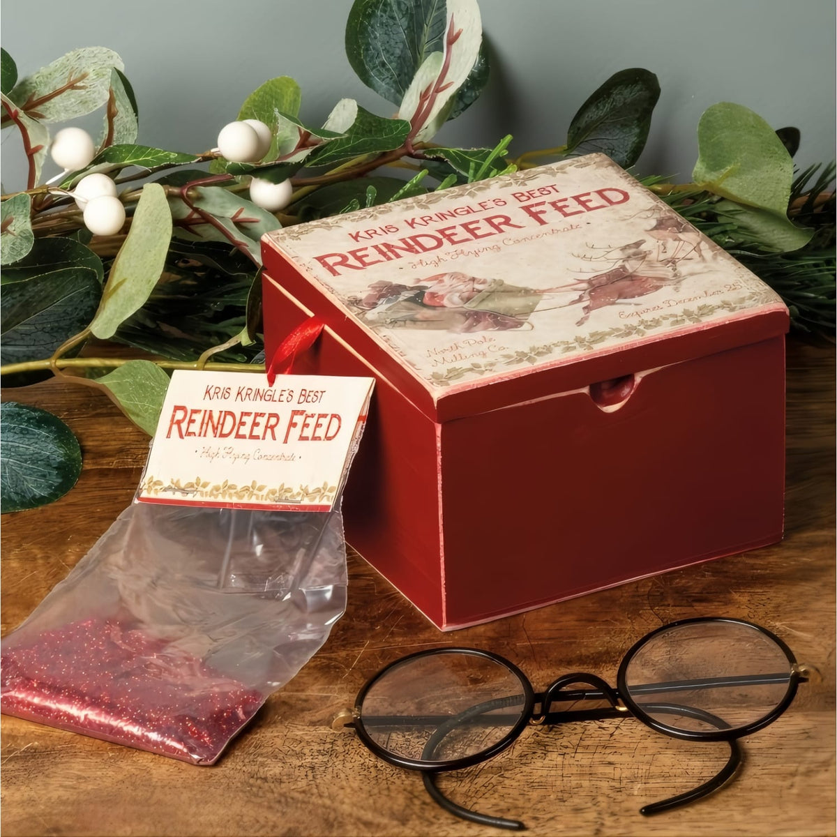 Reindeer Feed Hinged Box