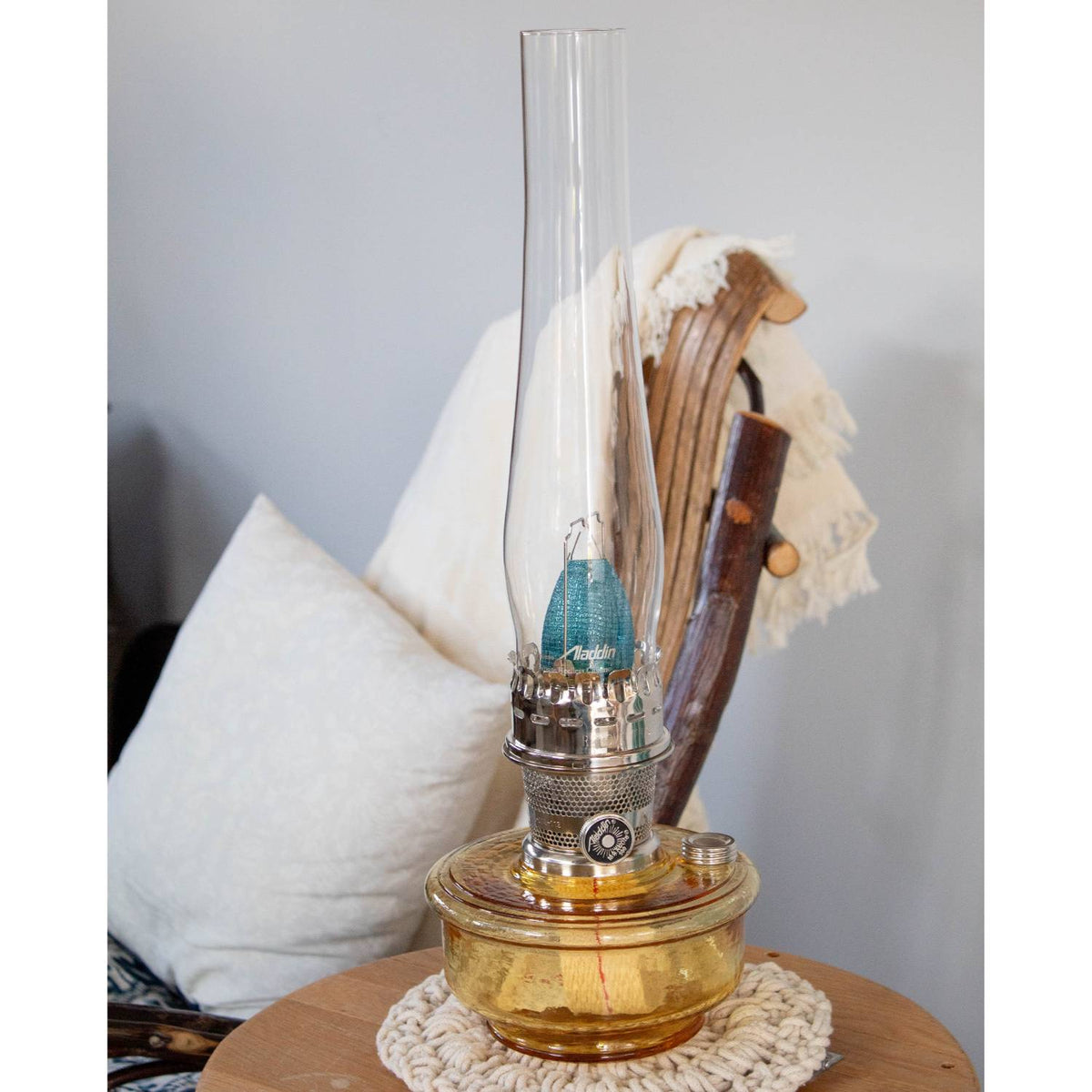 Aladdin Amber Regency Wall Oil Lamp