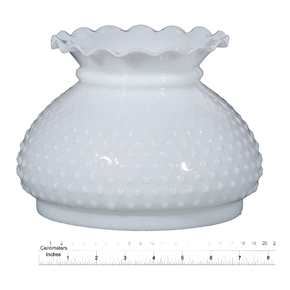 Opal Hobnail Glass Oil Lamp Shade
