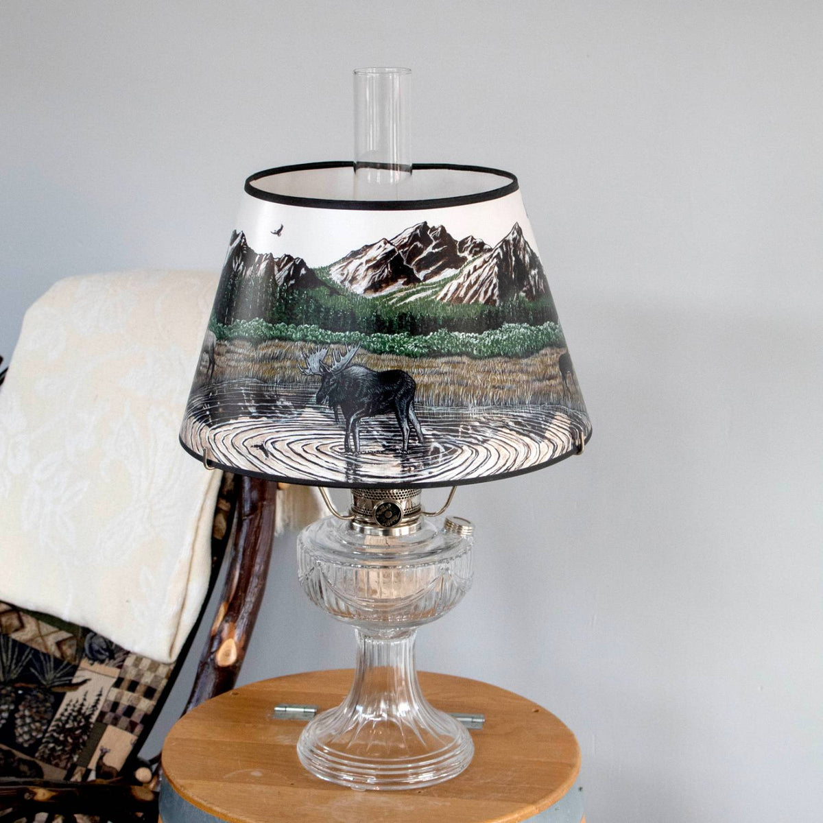 Aladdin Rocky Mountain High Parchment Oil Lamp Shade