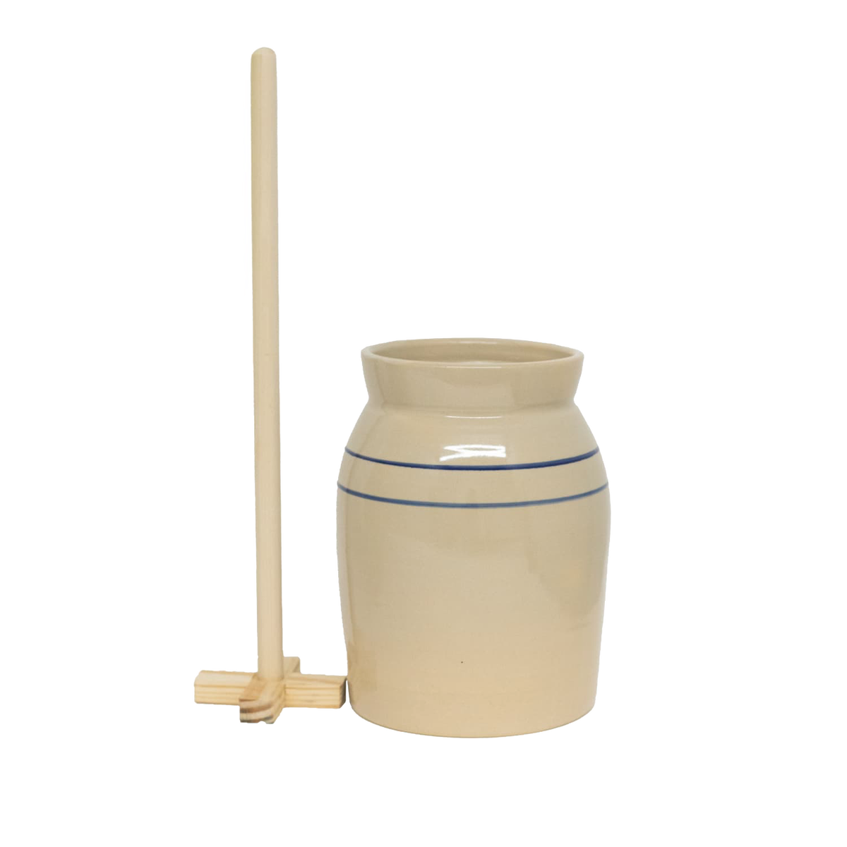 Hand-Turned Pottery Butter Churn