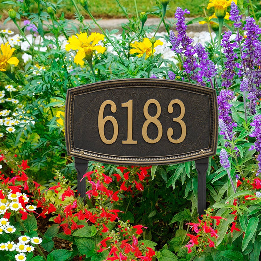 Whitehall Croswell Custom Lawn Plaque - Black, 1-Line