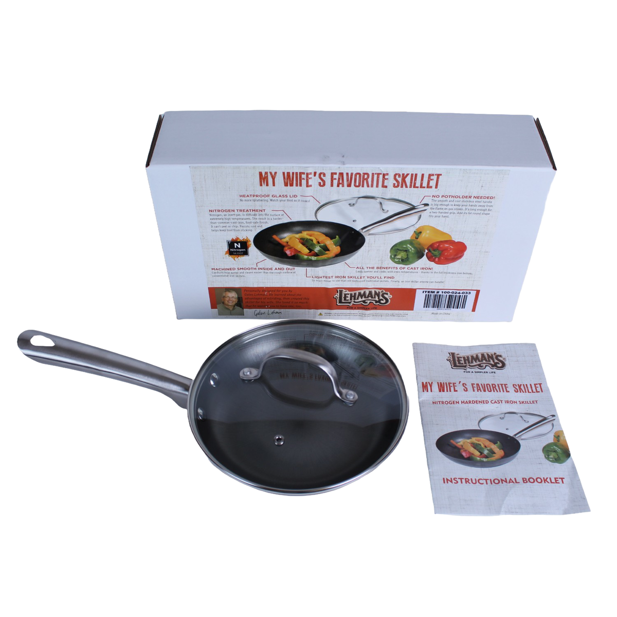 Nitrogen Hardened Cast Iron Skillet