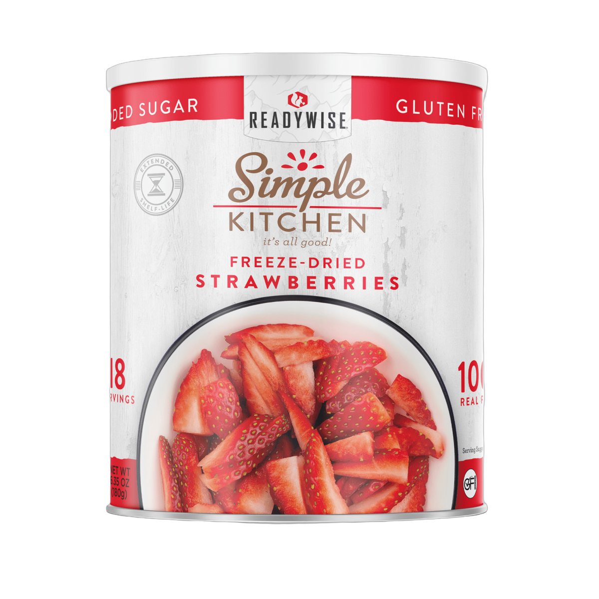 ReadyWise Freeze-Dried Sliced Strawberries - #10 Can