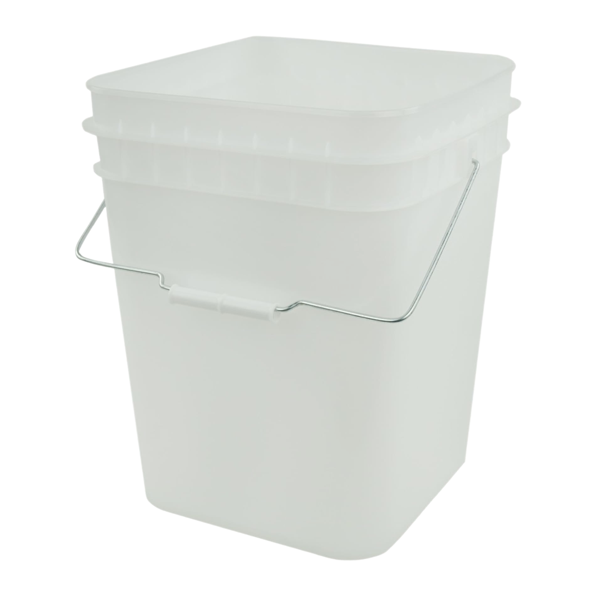 4-Gallon Plastic Buckets with Lids - 5 Pack