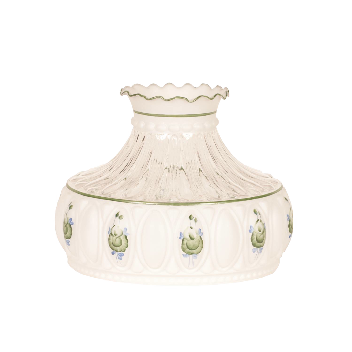 Aladdin Green Rose Glass Lamp Shade - Glass - 10"