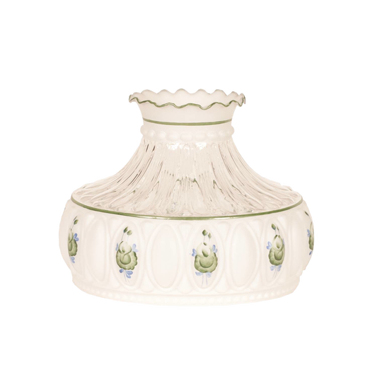 Aladdin Green Rose Glass Lamp Shade - Glass - 10"