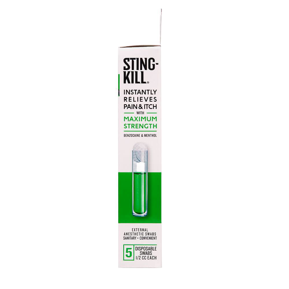 Sting Kill Disposable Swabs - 10 Doses (Two Packs of 5 Each)