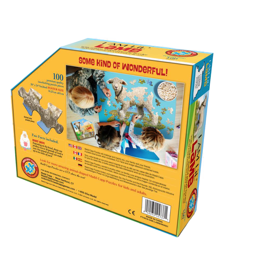 Shaped Jigsaw Puzzle - Lamb - 100pcs