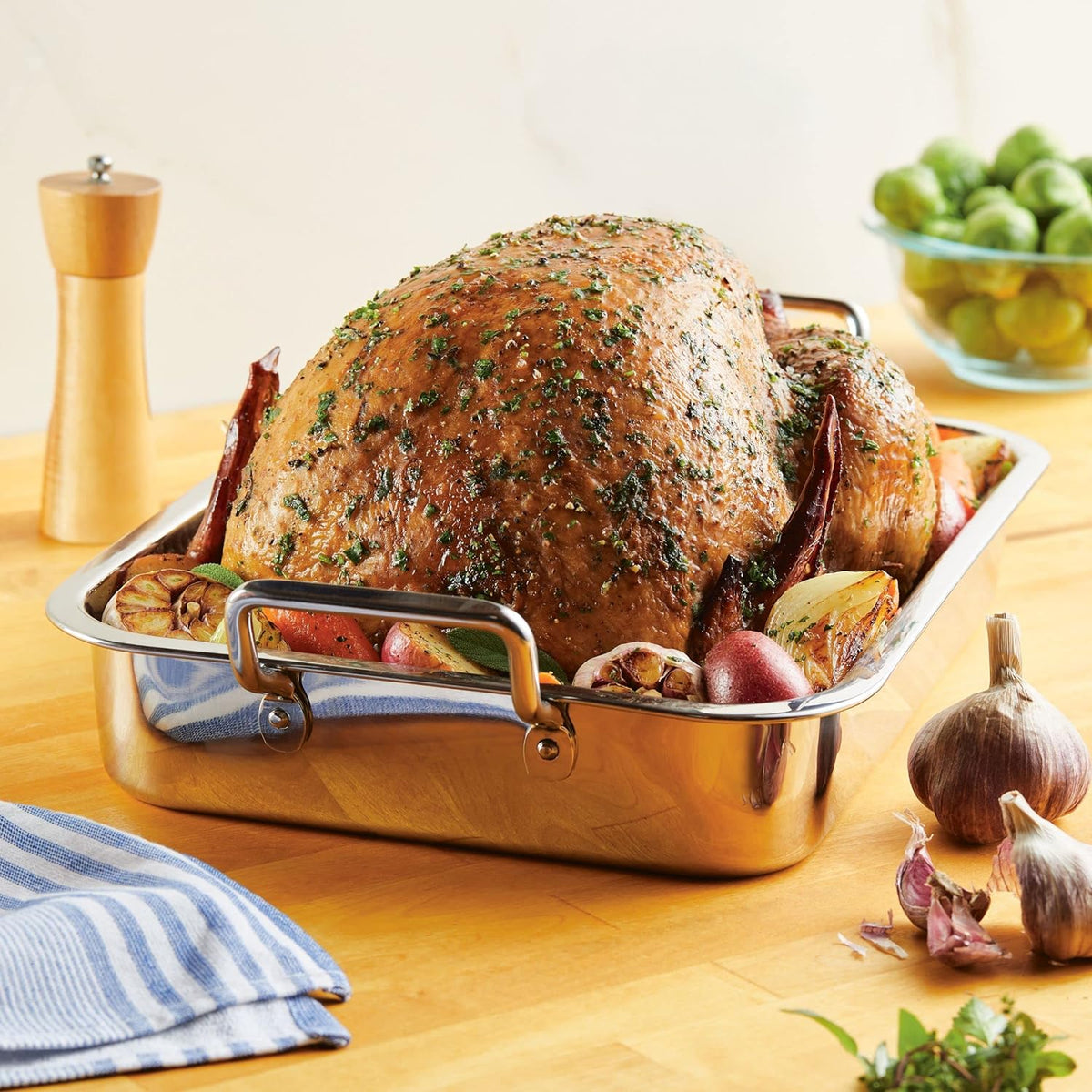 Farberware Stainless Steel Roaster with Rack 17"x12.25"