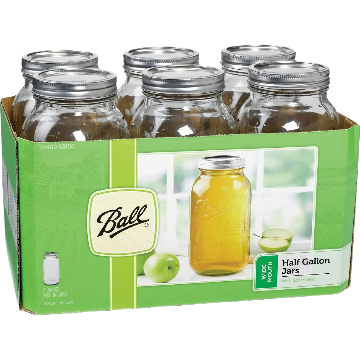 Ball Wide-Mouth Half-Gallon Canning Jars (6)