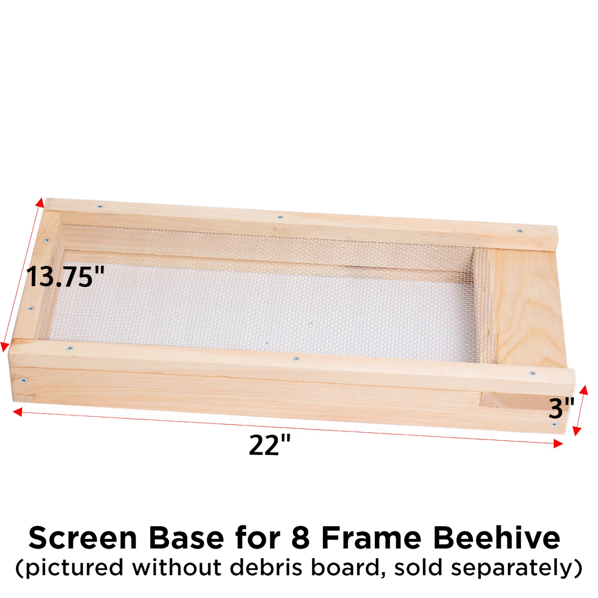 8-Frame Varroa Mite Screen Base for Hive