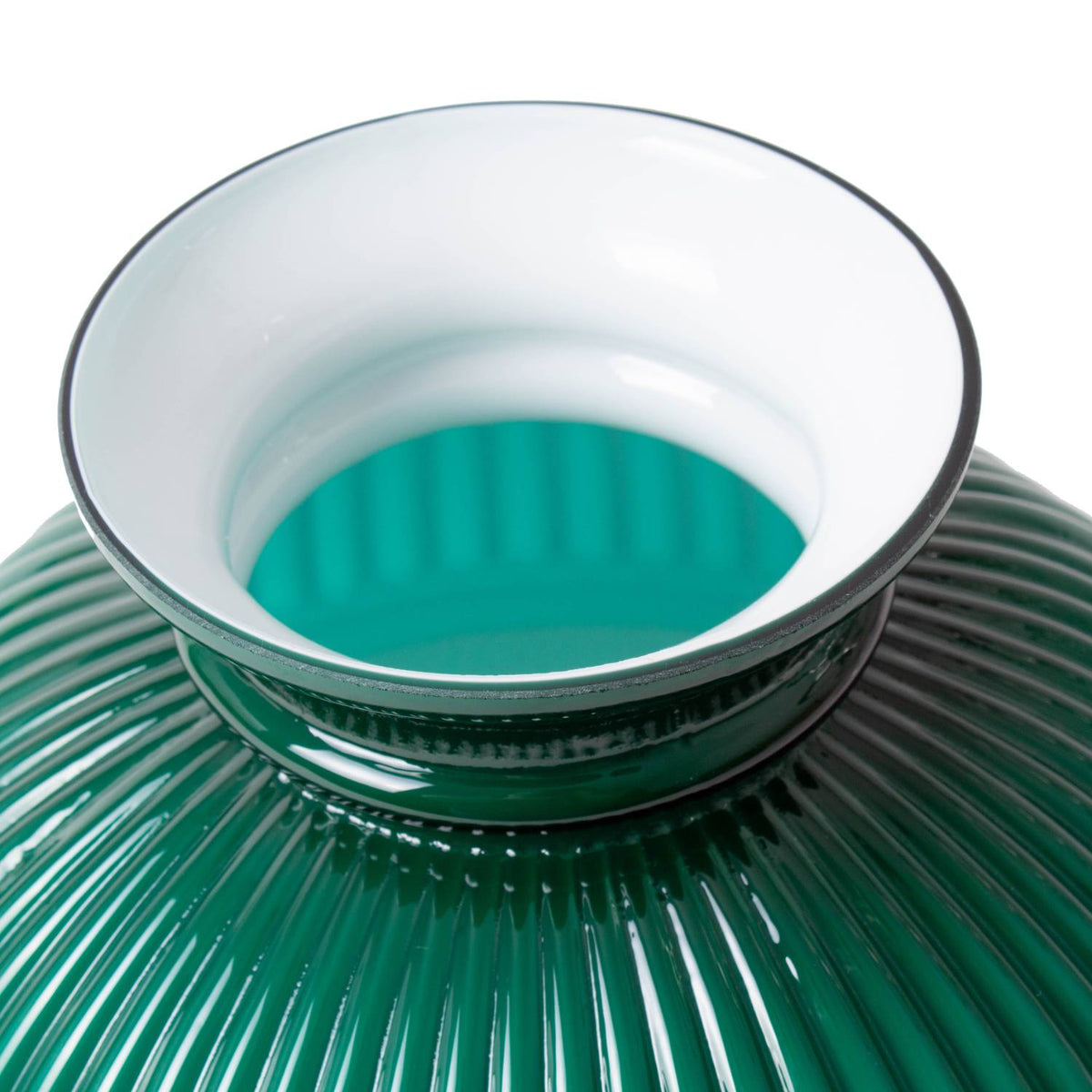 Aladdin Green Ribbed Glass Oil Lamp Shade