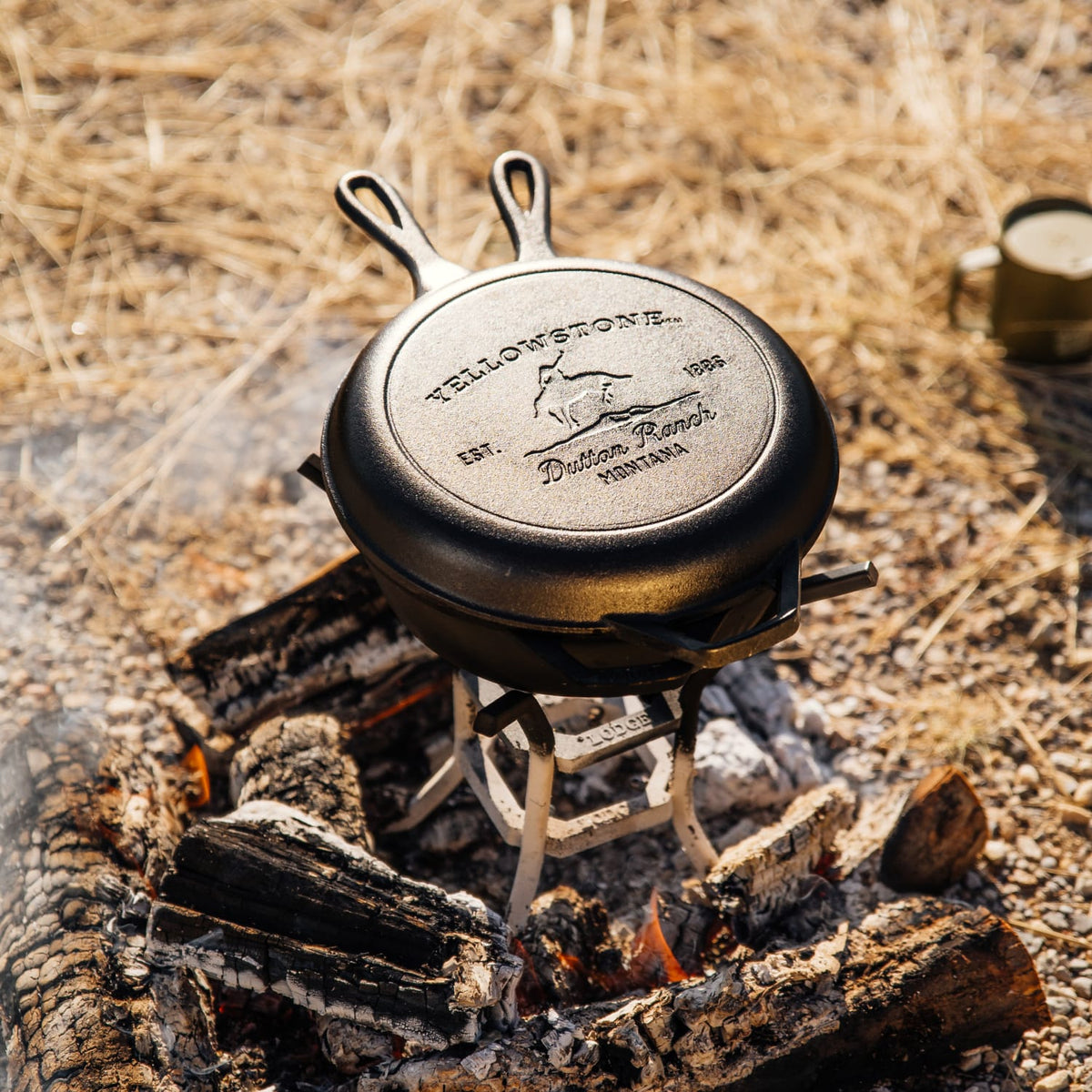 Lodge Yellowstone Cast Iron Bucking Bronco Combo Cooker