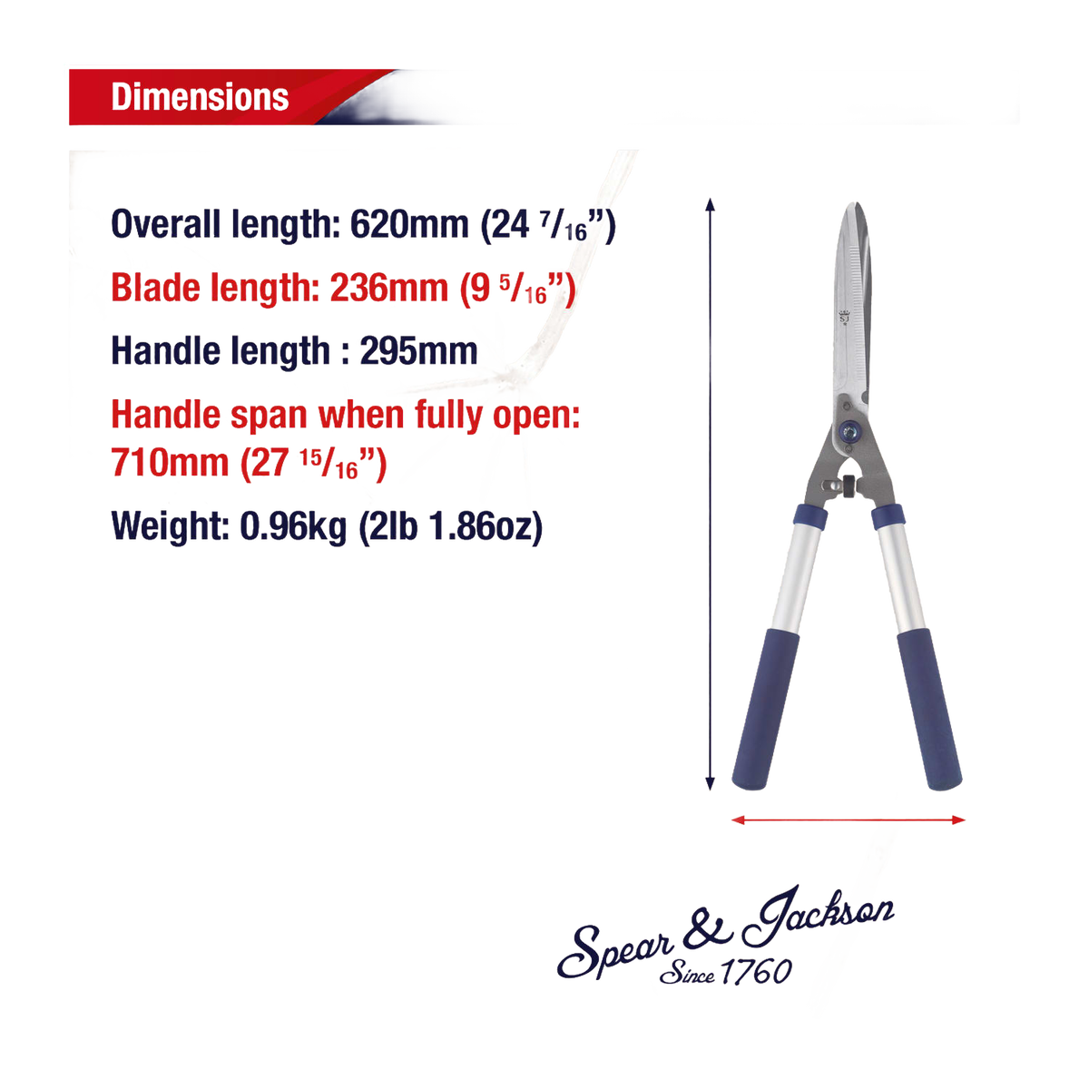 Spear & Jackson Razorsharp Notched Hedge Shears
