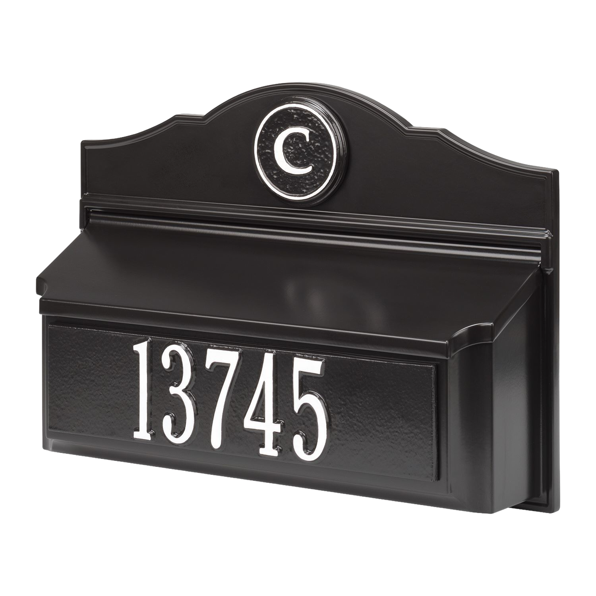 Whitehall Custom Wall Mount Mailbox - Black/White