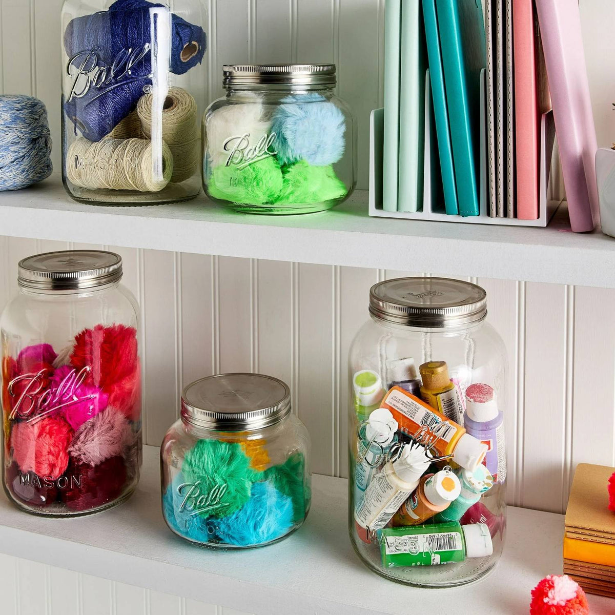 Ball Decorative Storage Jar with Stainless Steel Lid