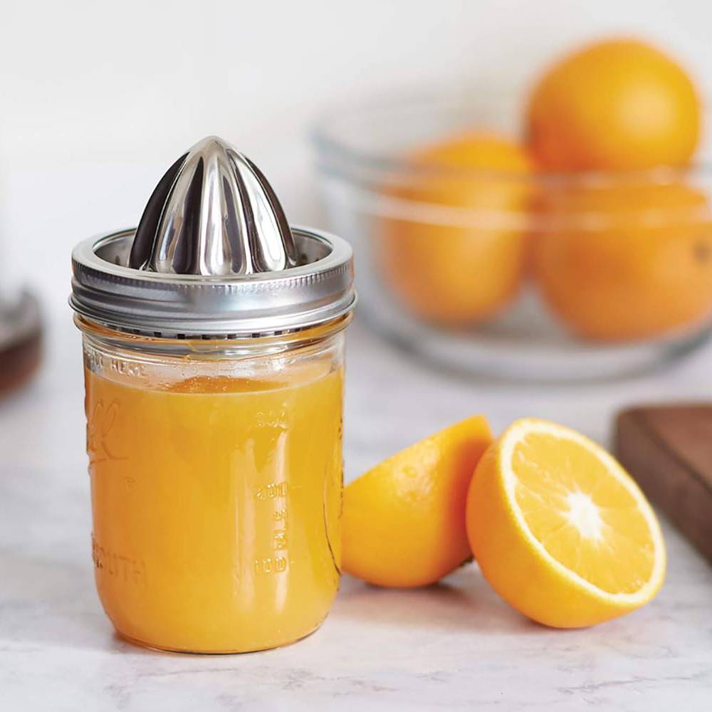 Stainless Steel Citrus Juicer Lid for Wide Mouth Jars