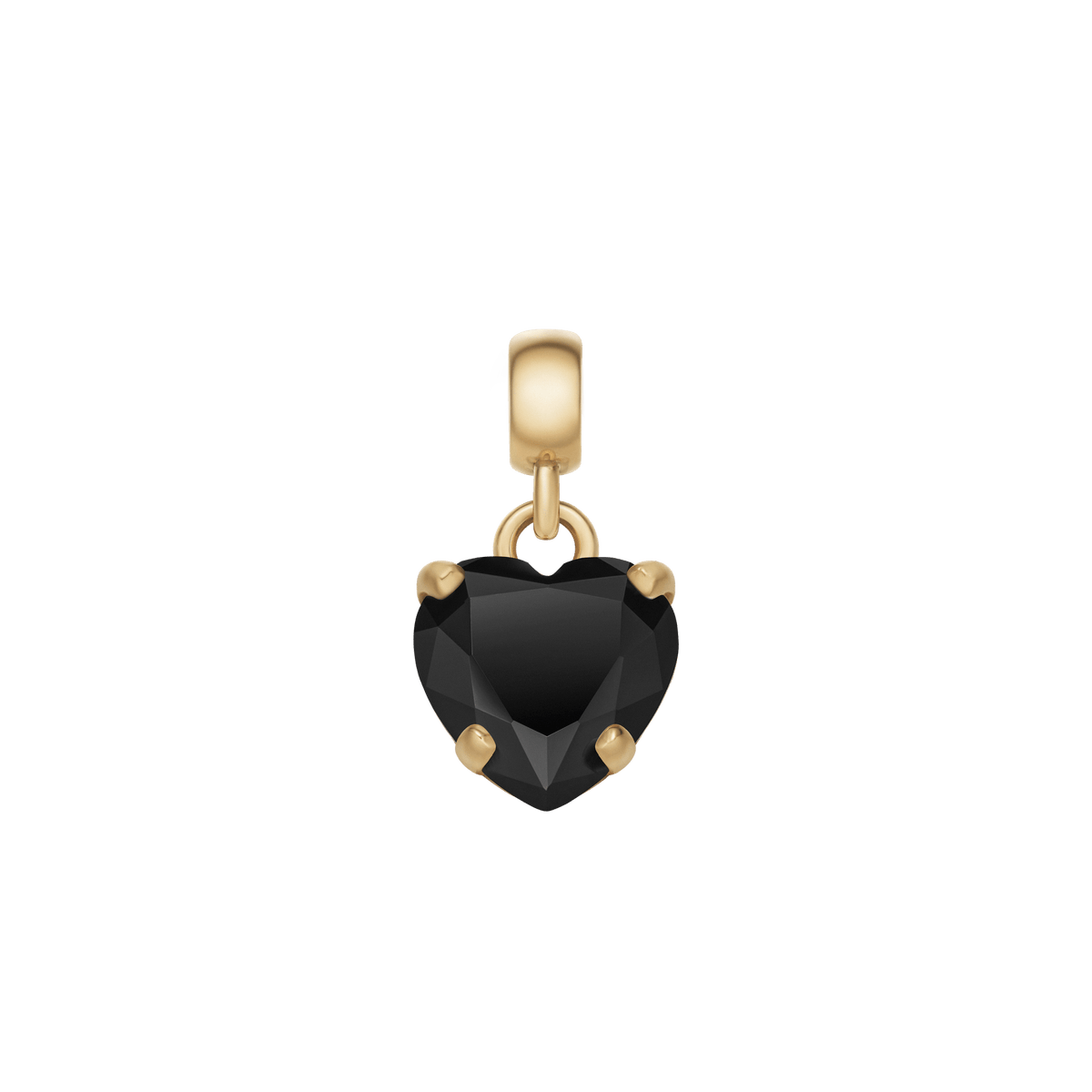 Heart Black Crystal Charm G