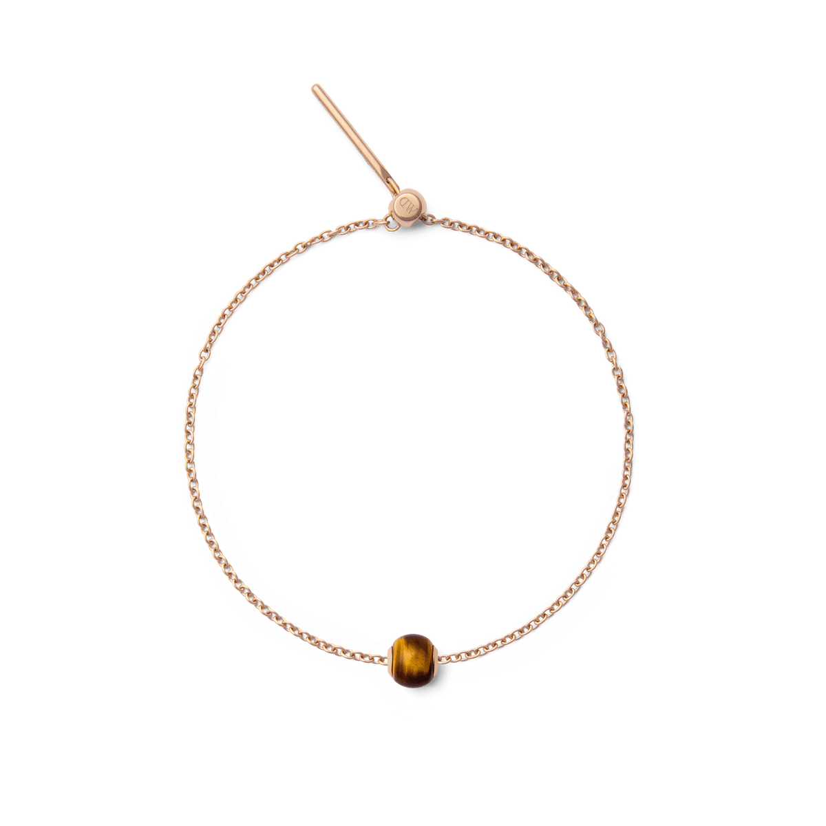 Tiger eye Orb  Rose Gold charm