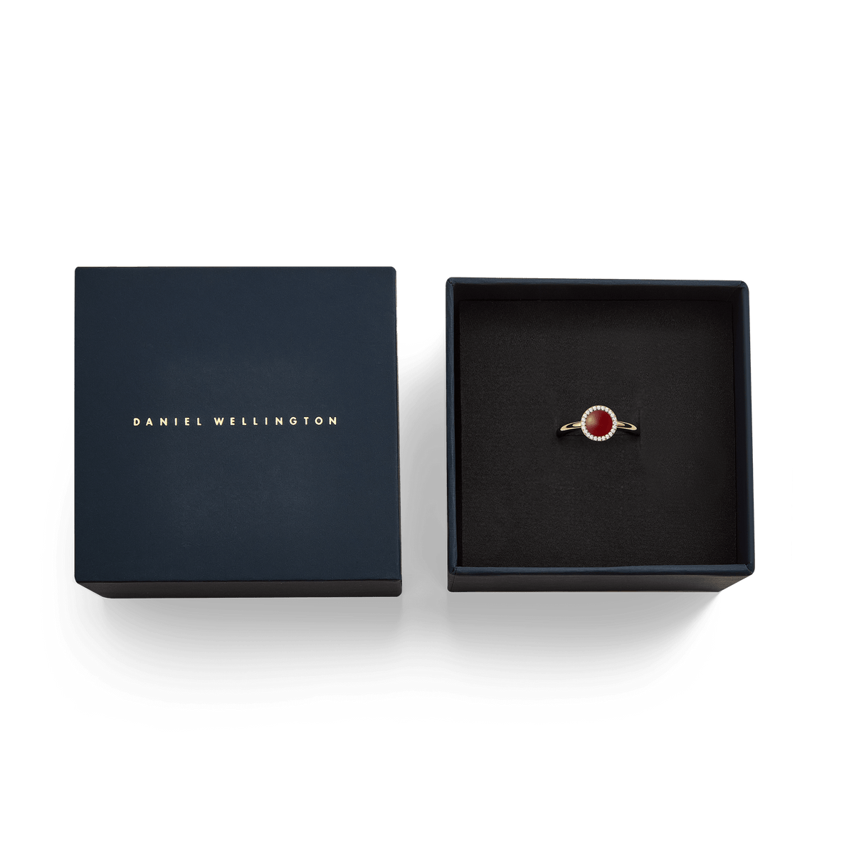 Audrey Ring  Red Agathe Gold