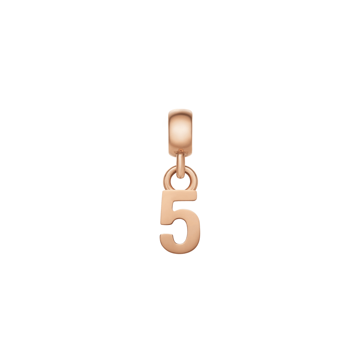 Number Charm Rose Gold
