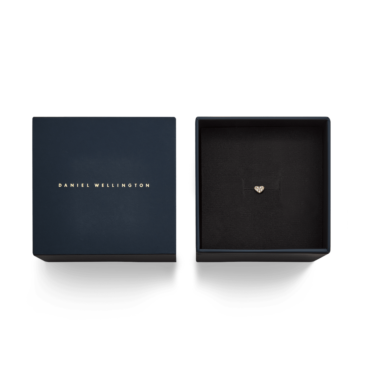 Crystal Heart Stud Rose Gold