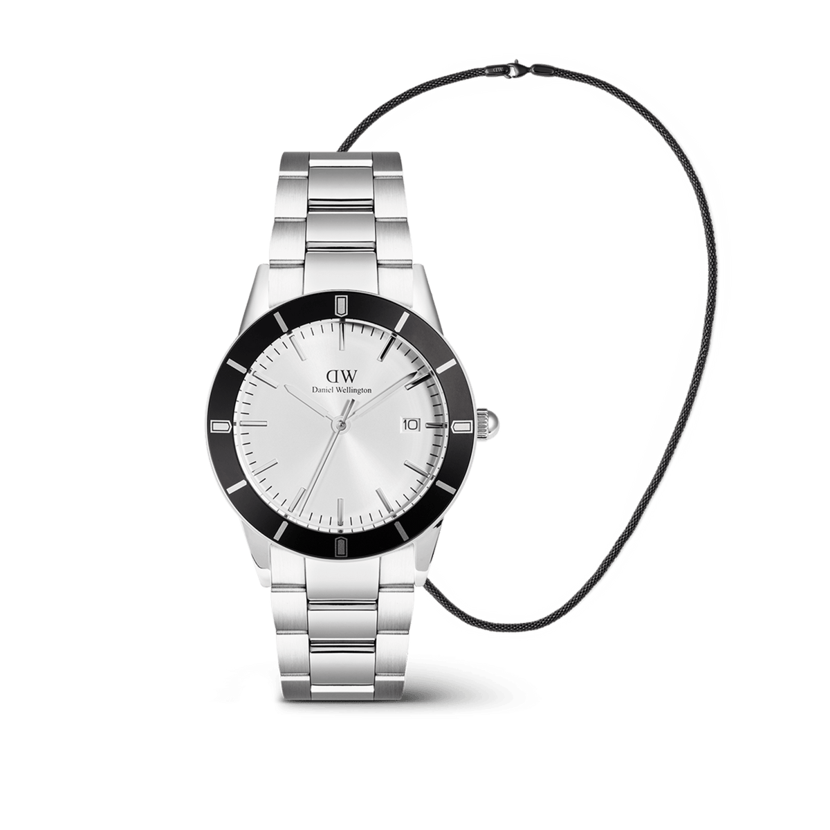 Iconic Paradigma & Tide Mesh Necklace Black Set